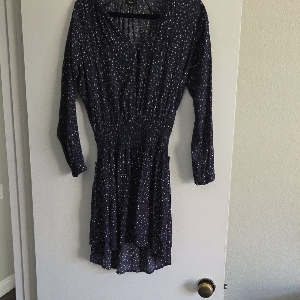 Rails Black Fit and Flare Dress with 3/4 Sleeves